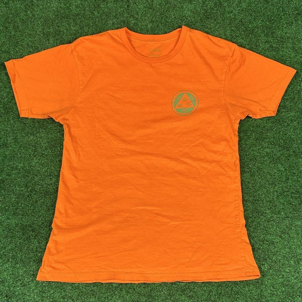 Welcome Mens‎ Medium Orange Sloth Graphic T-Shirt Tee Short Sleeve